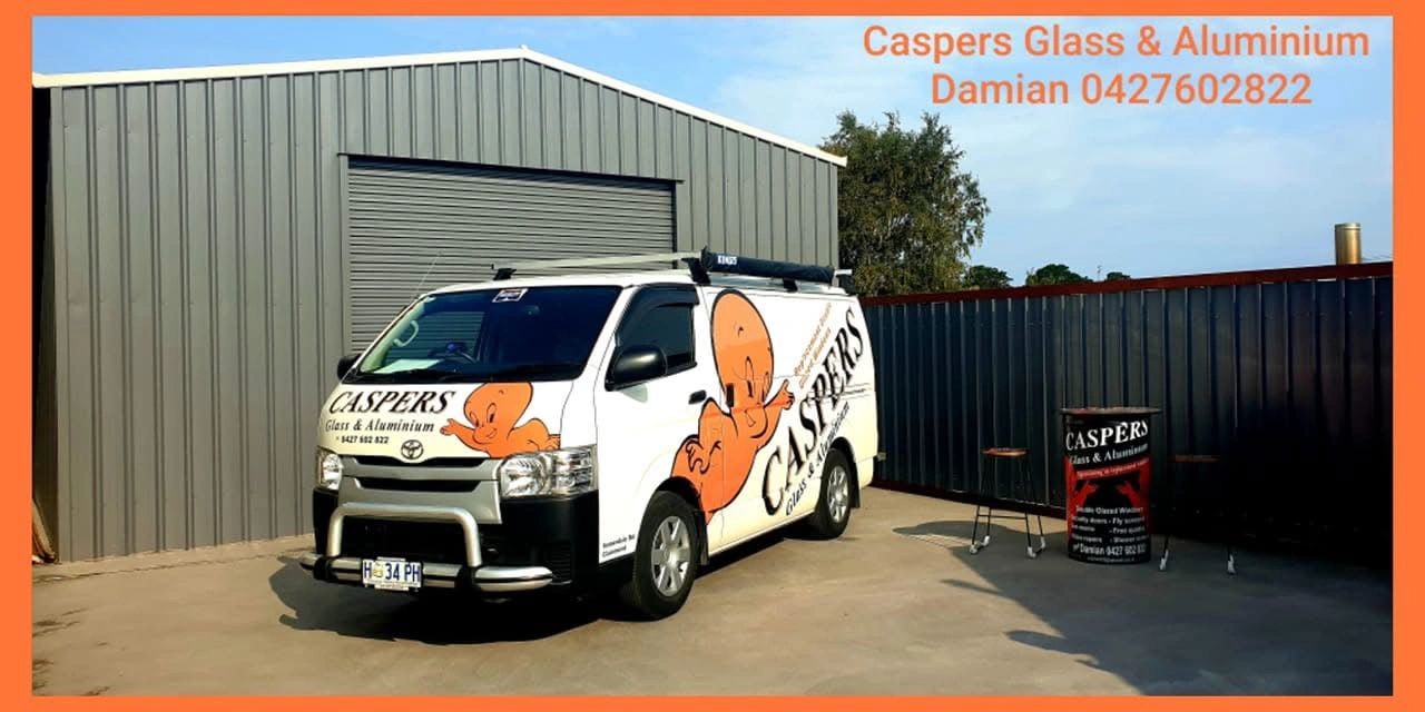 Caspers Glass & Aluminium branded service van